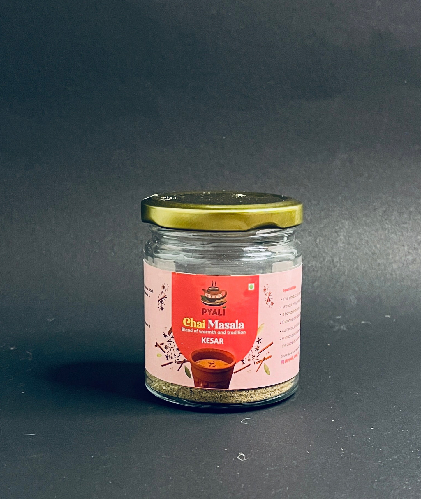 Pyali Kesar Chai Masala 60gm pack– A Royal Blend of Saffron and Spices!