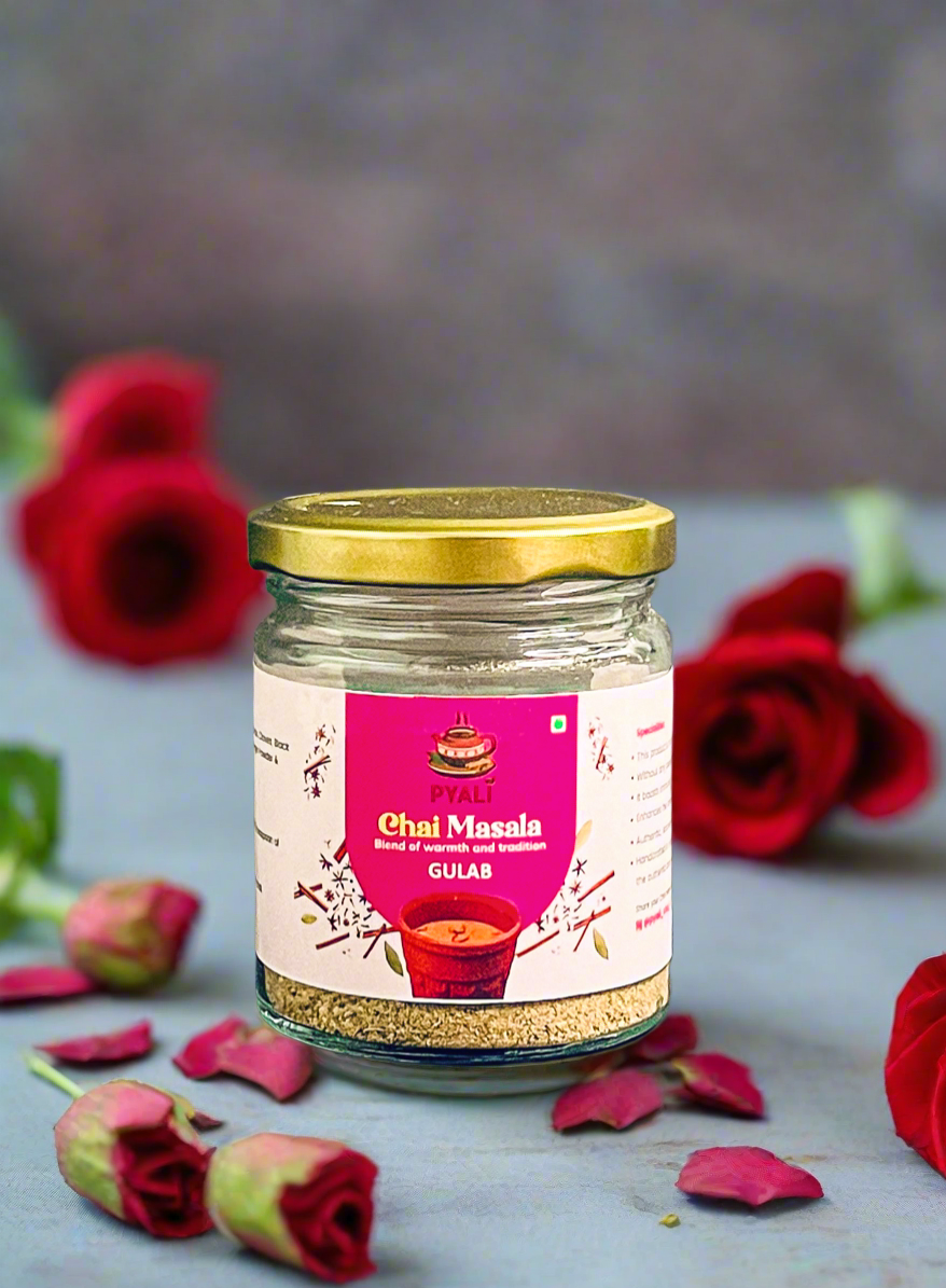 Pyali Gulab Chai Masala 60gm pack – A Fragrant Symphony of Roses and Spices