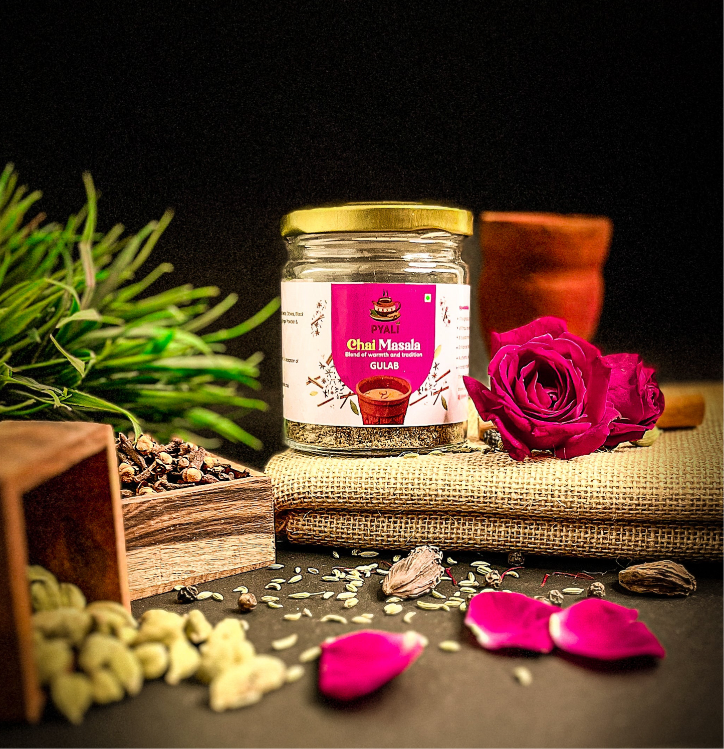 Pyali Gulab Chai Masala 60gm pack – A Fragrant Symphony of Roses and Spices